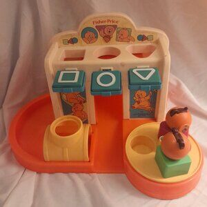 Vintage Retro 1984 Fisher Price #413 Shapes & Slides Playground *Missing 1 Piece